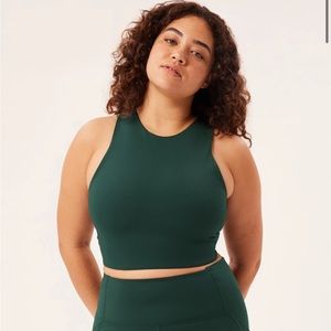 NWT Girlfriend Collective Dylan Bra and Bike Short set - Moss - Medium